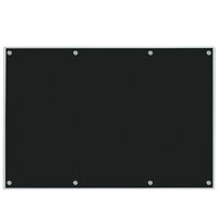 Aarco BKGB4896NT 48 inch x 96 inch Black Pure Glass Markerboard