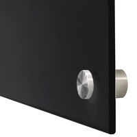 Aarco BKGB3648NT 36 inch x 48 inch Black Pure Glass Markerboard