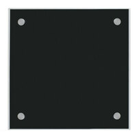 Aarco BKGB4848NT 48 inch x 48 inch Black Pure Glass Markerboard