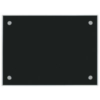 Aarco BKGB2436NT 24 inch x 36 inch Black Pure Glass Markerboard