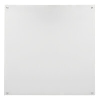 Aarco WGB4848NT 48 inch x 48 inch White Pure Glass Marker Board