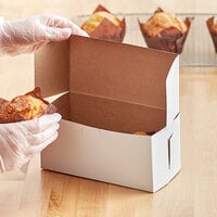 8 inch x 4 inch x 4 inch White Cupcake / Bakery Box - 250/Bundle