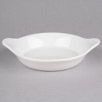 CAC EGD-8 8 oz. Bone White Stoneware Shirred Egg Dish - 36/Case