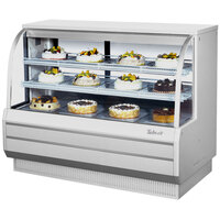 Turbo Air TCGB-60-W-N White 60" Curved Glass Refrigerated Bakery Display Case