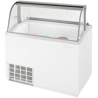 Turbo Air TIDC-47W-N 47 inch Low Curved Glass Ice Cream Dipping Cabinet