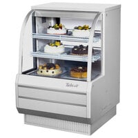 Turbo Air TCGB-36DR-W White 36" Curved Glass Dry Bakery Display Case