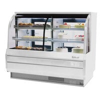 Turbo Air TCGB-72CO-W-N 72" White Curved Glass Dual Dry / Refrigerated Bakery Display Case