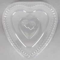 Durable Packaging P9701V Clear Dome Lid for Heart Shaped Foil Bake Pan - 10/Pack