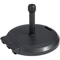 Grosfillex US608402 84 lb. Charcoal Freestanding Umbrella Base with Wheels