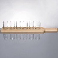 Libbey Mini Can Tasting Glasses with 24 inch Natural Flight Paddle