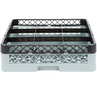 Noble Products 9-Compartment Gray Full-Size Glass Rack with 1 Black Extender