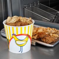 Choice 170 oz. Chicken Bucket with Lid - 120/Case