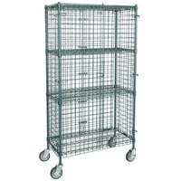 Regency NSF Mobile Green Wire Security Cage Kit - 18 inch x 36 inch x 69 inch