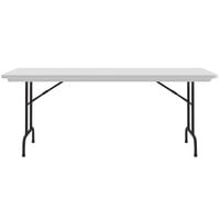 Correll Heavy-Duty Folding Table, 30 inch x 96 inch Blow-Molded Plastic, Gray Granite