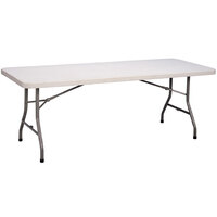 Correll Economy Folding Table, 30" x 96" Blow-Molded Plastic, Granite Gray