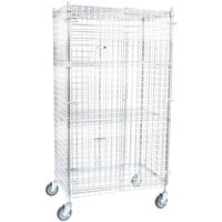 Regency NSF Mobile Chrome Wire Security Cage Kit - 24" x 36" x 69"