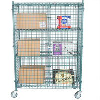 Regency NSF Mobile Green Wire Security Cage Kit - 18 inch x 48 inch x 69 inch