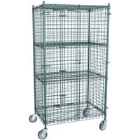 Regency NSF Mobile Green Wire Security Cage Kit - 24" x 36" x 69"