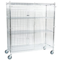 Regency NSF Mobile Chrome Wire Security Cage Kit - 24" x 60" x 69"