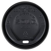 Solo LGXBK2-0004 The Gourmet Lid Black Hot Cup Lid - 1500/Case