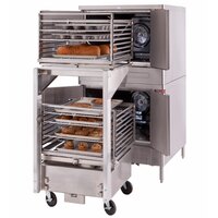 Blodgett Mark V-100 Premium Series Double Deck Roll-In Full Size Electric Convection Oven - 220/240V, 1 Phase, 22 kW