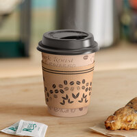 Choice 12 oz. Kraft Paper Hot Cup, Lid, and Sleeve Combo Kit - 50/Pack
