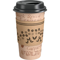 Choice 16 oz. Paper Hot Cup, Lid, and Sleeve Combo Kit - 25/Pack