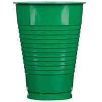 Creative Converting 28112071 12 oz. Emerald Green Plastic Cup - 240/Case
