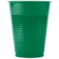 Creative Converting 28112081 16 oz. Emerald Green Plastic Cup - 20/Pack