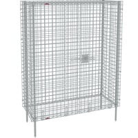 Metro SEC55S Stainless Steel Stationary Wire Security Cabinet 50 1/2 inch x 27 1/4 inch x 66 13/16 inch