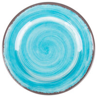 Carlisle 5400715 Mingle 7 inch Aqua Round Melamine Bread and Butter Plate - 12/Case