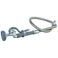 T&S B-0100-60H 60 inch Flexible Stainless Steel Pre-Rinse Hose with B-0107 Spray Valve