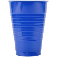 Creative Converting 28314771 12 oz. Cobalt Blue Plastic Cup - 20/Pack