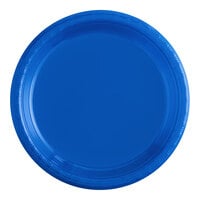 Creative Converting 28314711 7" Cobalt Blue Plastic Plate - 20/Pack