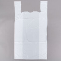 20 inch x 10 inch x 36 inch .71 Mil White Unprinted Plastic T-Shirt Bag - 250/Case