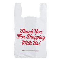 Large Plastic Thank You Bags T Shirt Bags 18 x 8 x 30 Case of 500