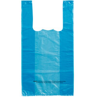 Choice 1/10 Size .55 Mil Blue Embossed T-Shirt Bag - 1500/Case