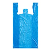 Choice 1/6 Standard Size Blue Unprinted Standard-Duty Plastic T-Shirt Bag - 1000/Case