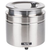 Avantco W800 11 Qt. Stainless Steel Round Countertop Food / Soup Kettle Warmer - 120V, 800W