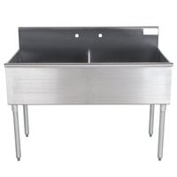 Advance Tabco 4-2-60 Two Compartment Stainless Steel Commercial Sink - 60 inch