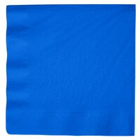 Creative Converting 593147B Cobalt Blue 3-Ply Paper Dinner Napkin - 25/Pack