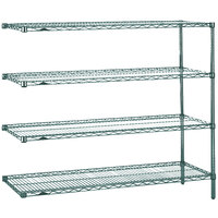 Metro AN566K3 Super Erecta Metroseal 3 Adjustable Wire Stationary Add-On Shelving Unit - 24 inch x 60 inch x 63 inch