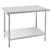 Advance Tabco MSLAG-366-X Stainless Steel Work Table with Undershelf - 36 inch x 72 inch
