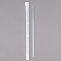 Eco-Products EP-ST990 9 1/2 inch Jumbo Clear Renewable and Compostable Wrapped Straw - 4800/Case
