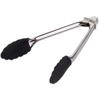 7" Silicone Tip Locking Stainless Steel Utility Tongs
