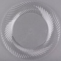 Visions Wave 9 inch Clear Plastic Plate - 18/Pack