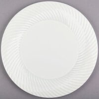 Visions Wave 10 inch Bone / Ivory Plastic Plate - 144/Case