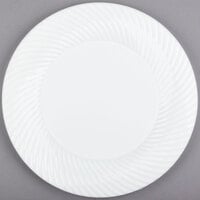 Visions Wave 10" White Plastic Plate - 144/Case