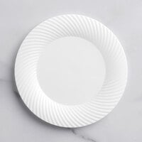 Visions Wave 6 inch White Plastic Plate - 180/Case