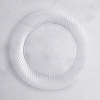 Visions Wave 9" Clear Plastic Plate - 180/Case